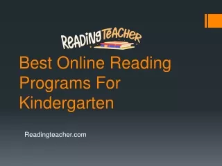 Best Online Reading Programs For Kindergarten - Readingteacher.com
