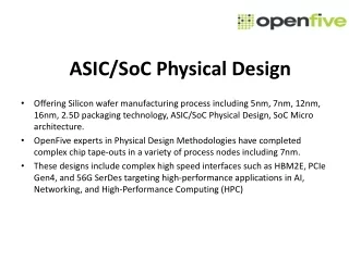 asic soc physical design