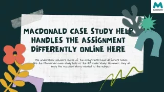 macdonald case study help handles the assignment
