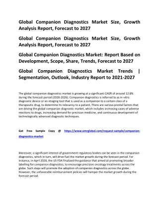 global companion diagnostics market size growth