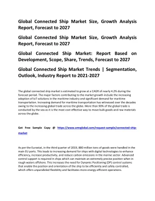 global connected ship market size growth analysis
