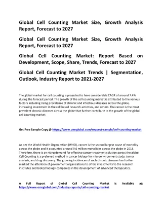 global cell counting market size growth analysis