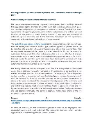 fire suppression systems market dynamics