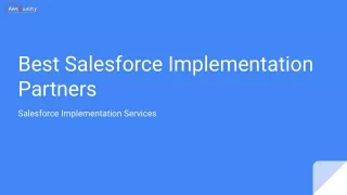 best salesforce implementation partners
