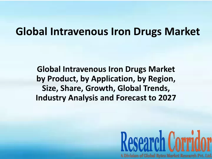 global intravenous iron drugs market