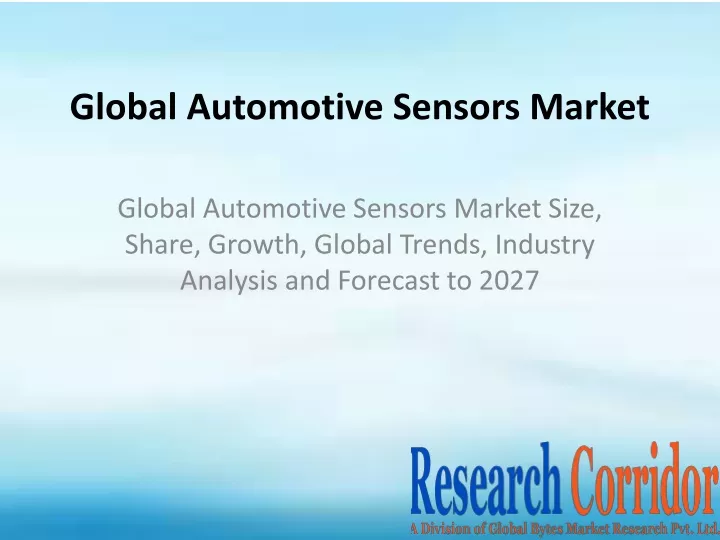 global automotive sensors market