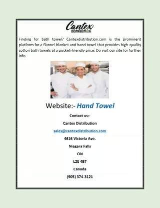 Hand Towel | Cantexdistribution.com