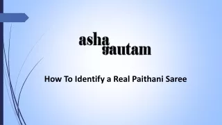 how to identify a real paithani saree