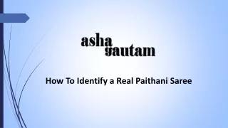 how to identify a real paithani saree