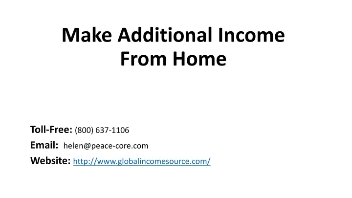 make additional income from home