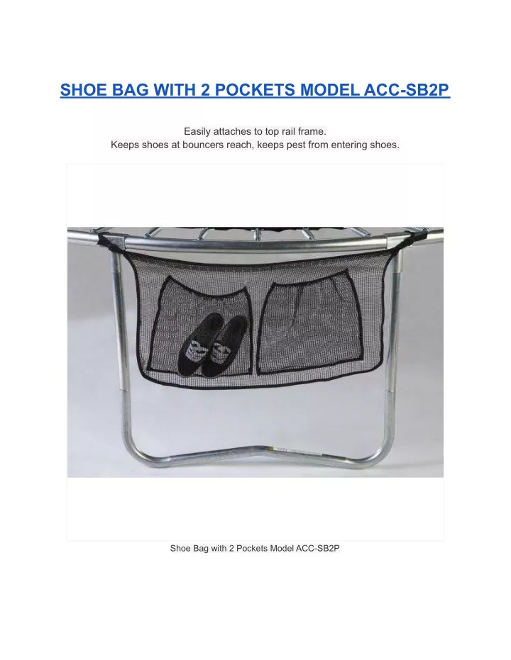 shoe bag with 2 pockets model acc sb2p