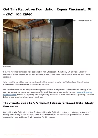 The 3 Greatest Moments in basement foundation repair Cincinnati History