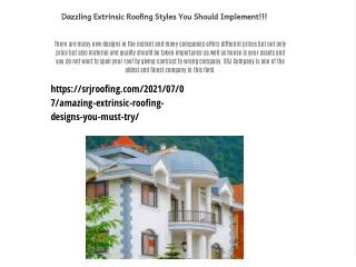 dazzling extrinsic roo ng styles you should