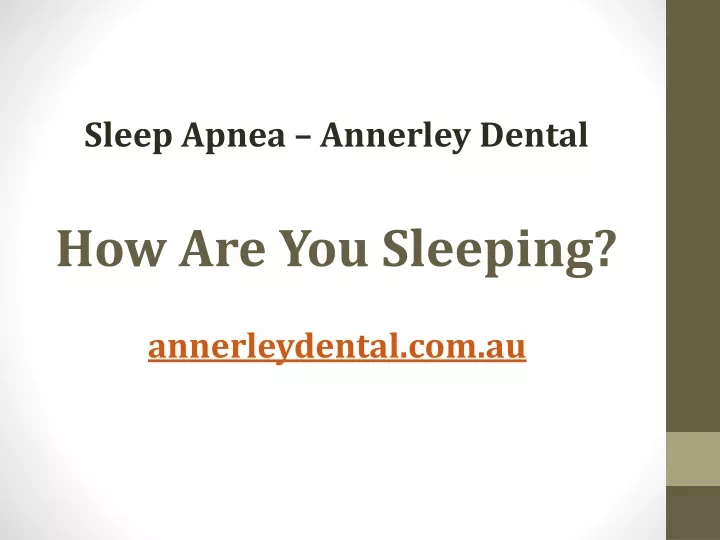 sleep apnea annerley dental