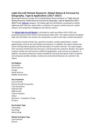light aircraft market research global status