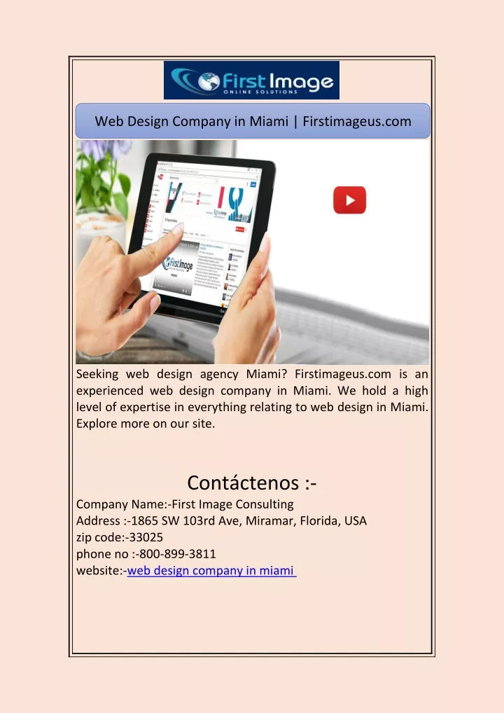 web design company in miami firstimageus com