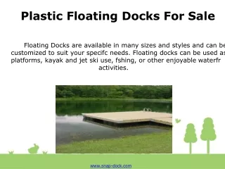 plastic floating docks for sale