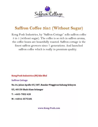 kong posh industries by saffron cottage sells