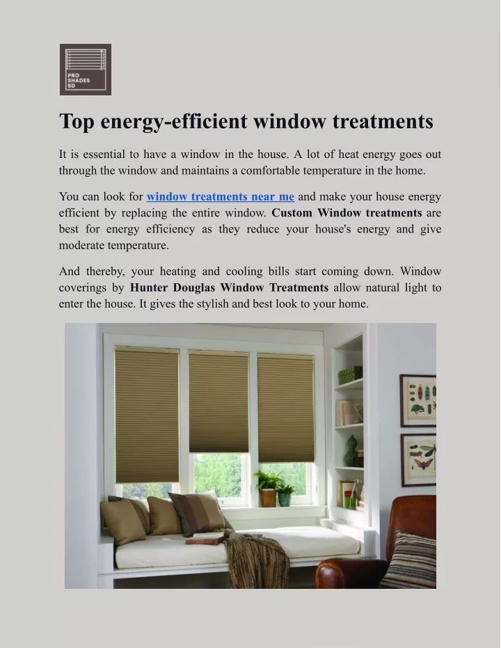 top energy efficient window treatments