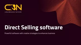 CBN MLM Powerful software with creative strategies to enhances business