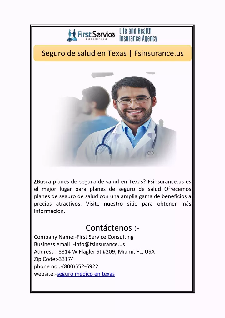 seguro de salud en texas fsinsurance us