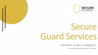 Secure Guard Services in USA