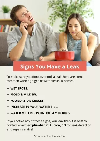 Signs You Have a Leak