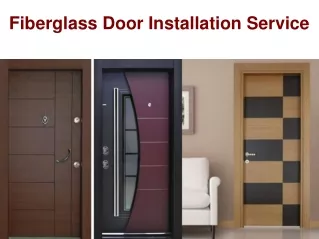 Fiberglass Door Installation Service