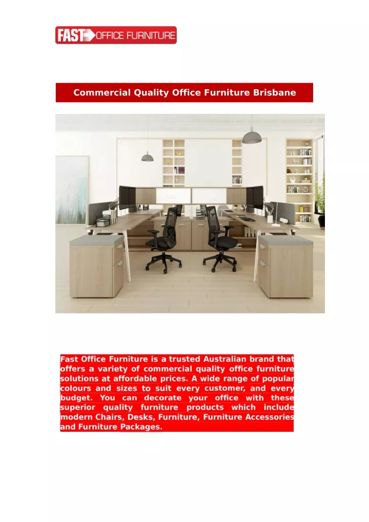 commercial quality office furniture brisbane