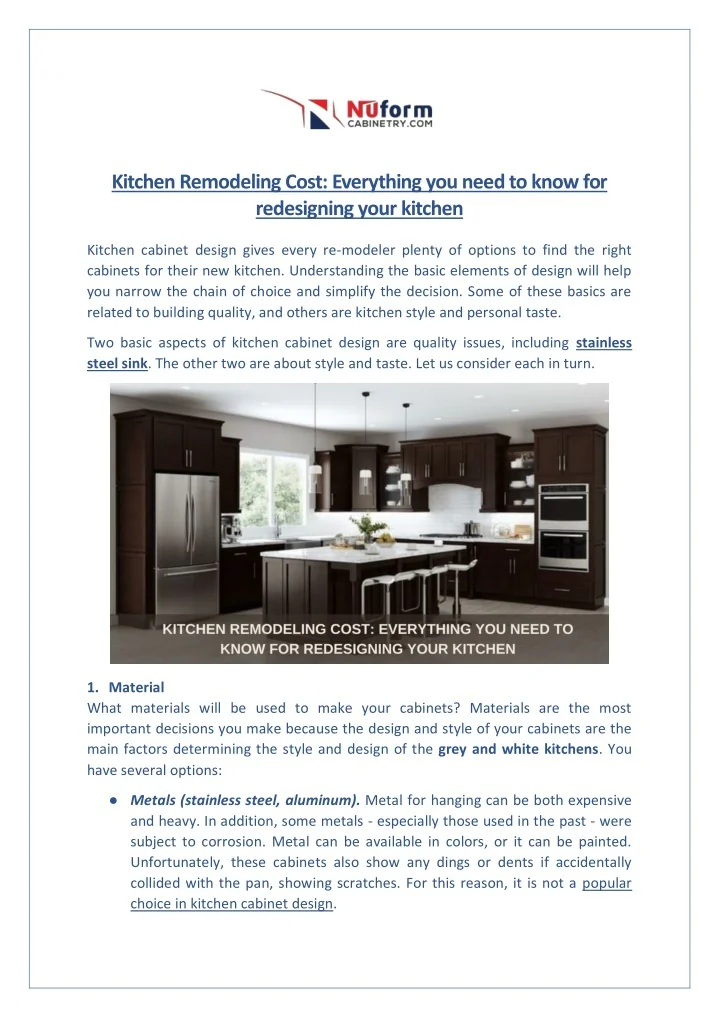 PPT - Kitchen Remodeling Cost: Everything you need to know for ...
