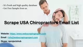 scrape usa chiropractors email list