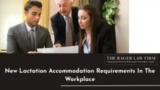 New Lactation Accommodation Requirements In The Workplace