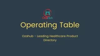 Operating Tables Manufacturers, Suppliers and Dealers in India