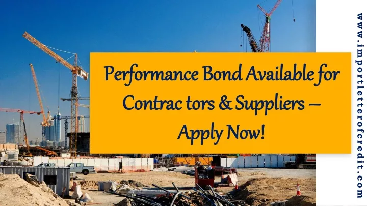 performance bond available for contrac tors suppliers apply now