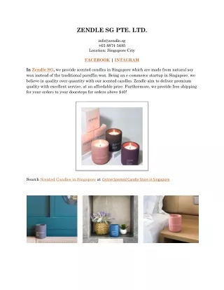 Scented candles in singapore at an affordable price