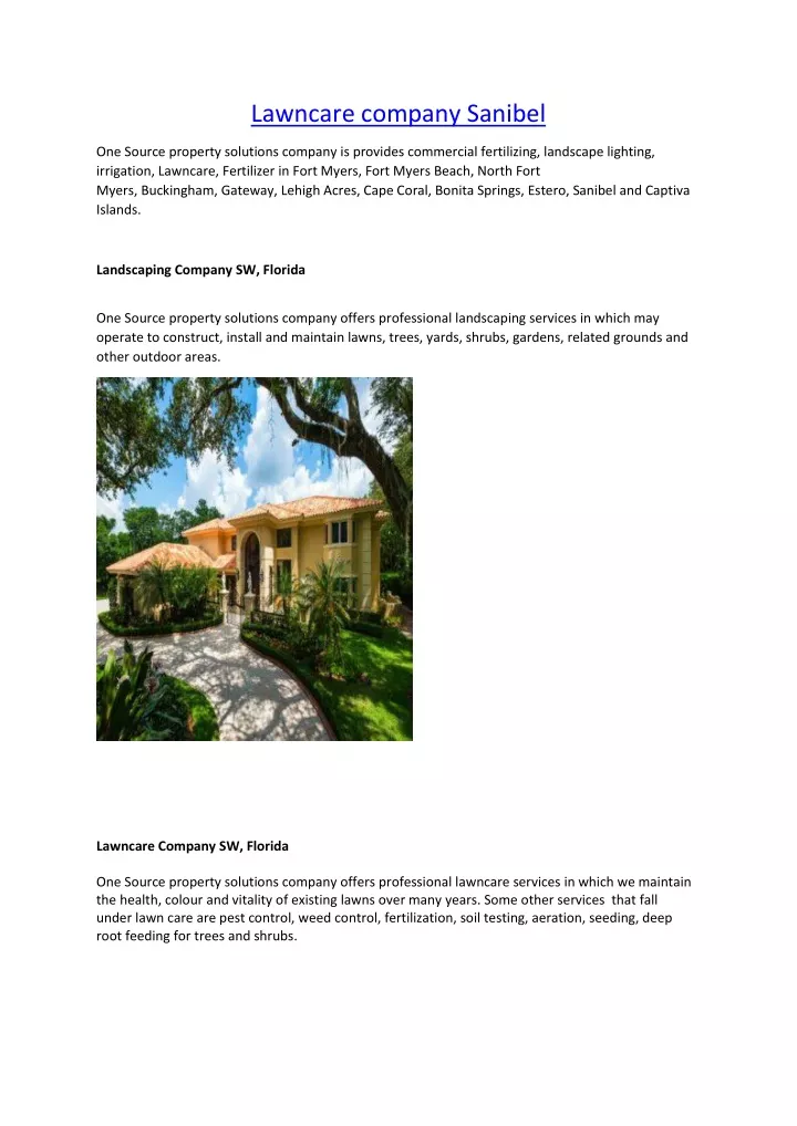 lawncare company sanibel