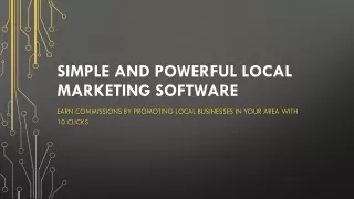 simple and powerful local marketing software