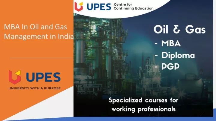 mba in oil and gas management in india
