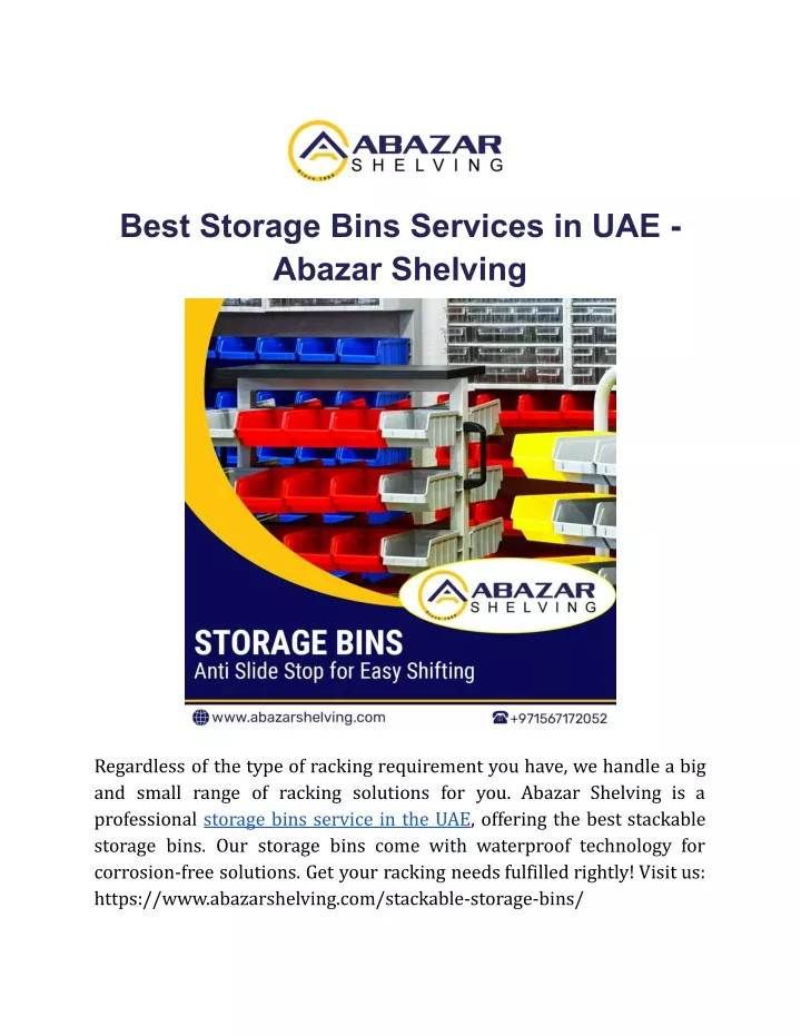 best storage bins services in uae abazar shelving