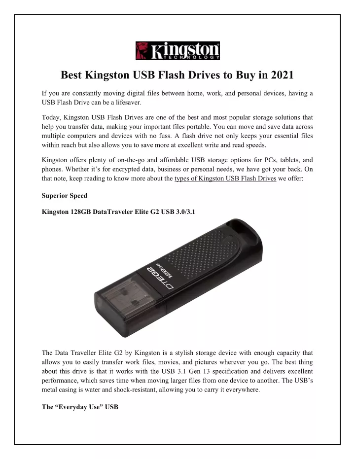 best kingston usb flash drives to buy in 2021