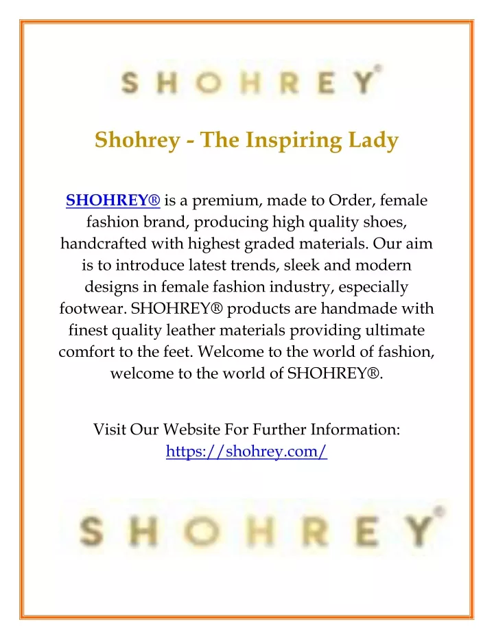 shohrey the inspiring lady