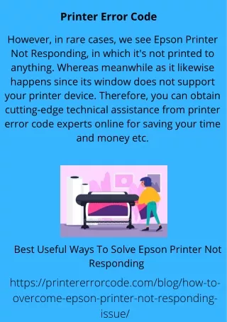 printer error code