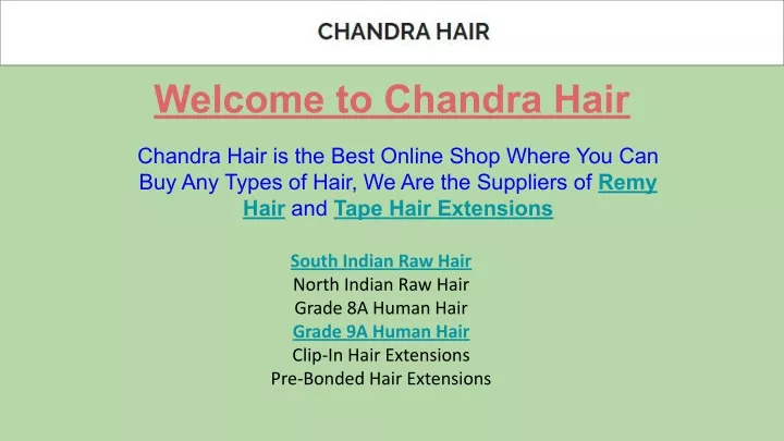 welcome to chandra hair