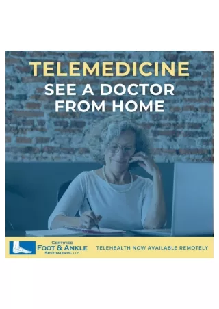Telemedicine  See a Doctor From Home - Certified Foot