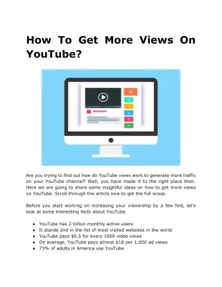 how to get more views on youtube
