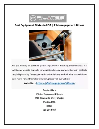 Best Equipment Pilates in USA | Pilatesequipment.fitness