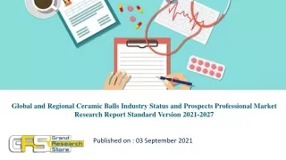 Global and Regional Ceramic Balls Industry Status and Prospects Professional Market Research Report Standard Version 202