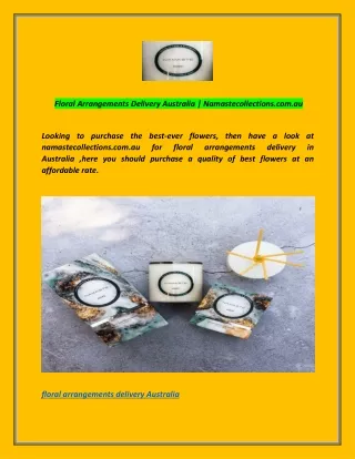 Floral Arrangements Delivery Australia | Namastecollections.com.au