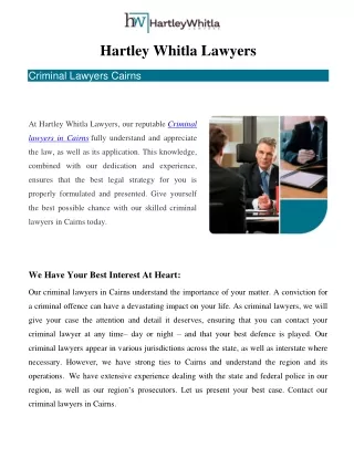 The Criminal Lawyers in Cairns You Can Trust
