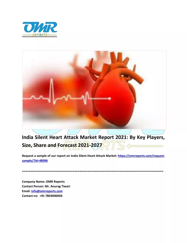 india silent heart attack market report 2021